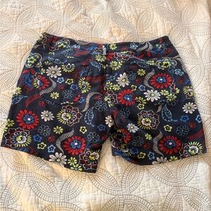 Floral Patterned Men's Flat Front Shorts